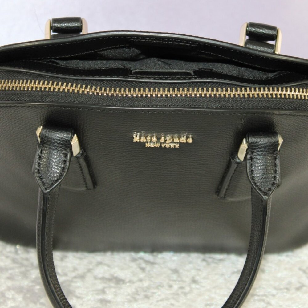 Kate Spade New York Small Dome Satchel Crossbody – Black Pebbled Leather - Picture 5 of 15